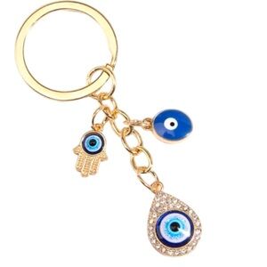 4/25 NWT Hamsa Hand & Evil Eye Purse Pendant/ Key Chain Charm